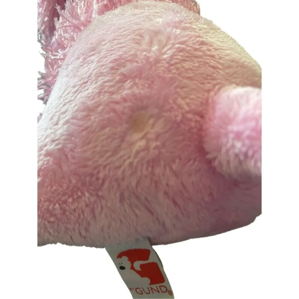 Gund Kids Pink Patti Poodle Dog Plush Cuddle Fuzzy Stuffed Animal Toy OS
